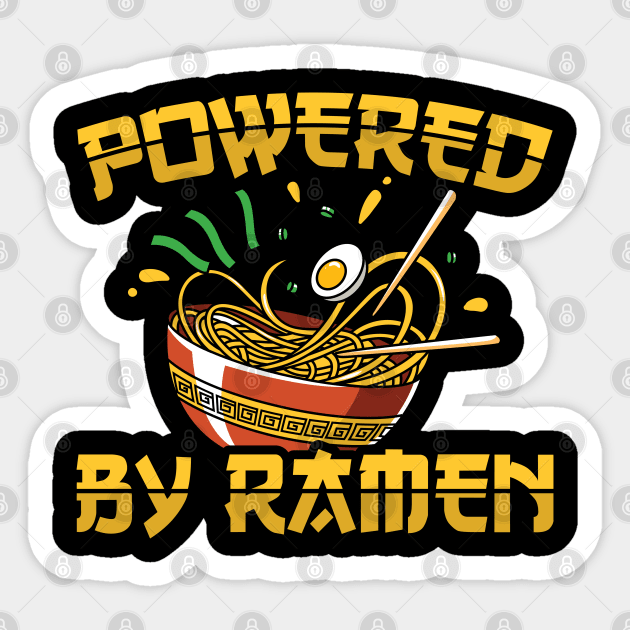 Powered By Ramen Japanese Noodle Soup Gift Sticker by Streetwear KKS